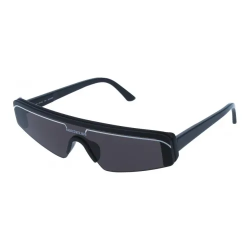 Balenciaga Acetate Irregular Shape Sunglasses Unisex Black