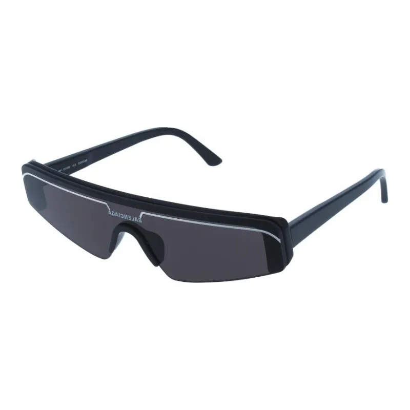 Balenciaga Acetate Irregular Shape Sunglasses Unisex Black-0