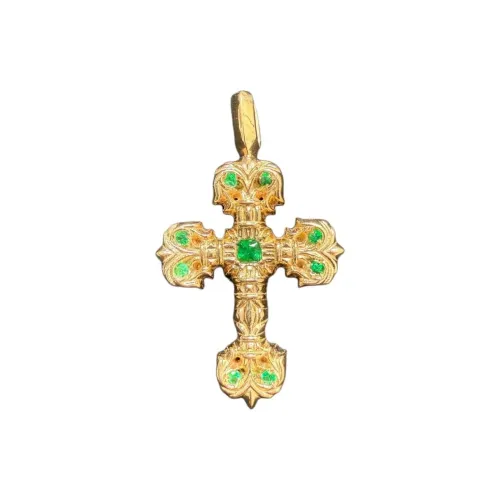 Chrome Hearts Emerald Pendants Unisex Gold