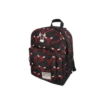 NBA Mitchell & Ness Collaboration Chicago Bulls Polyester Backpack Unisex Black & Red