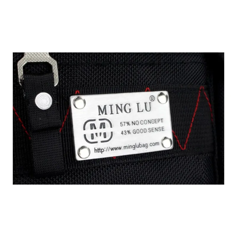 MingLu Oxford Crossbody Bag Shoulder Bag Sling Bag Fanny Pack Large Size Unisex Black/Dark Gray/Blue-5