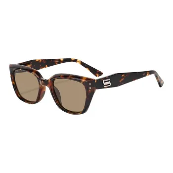 Sagawa Plate Frame Square Sunglasses Unisex