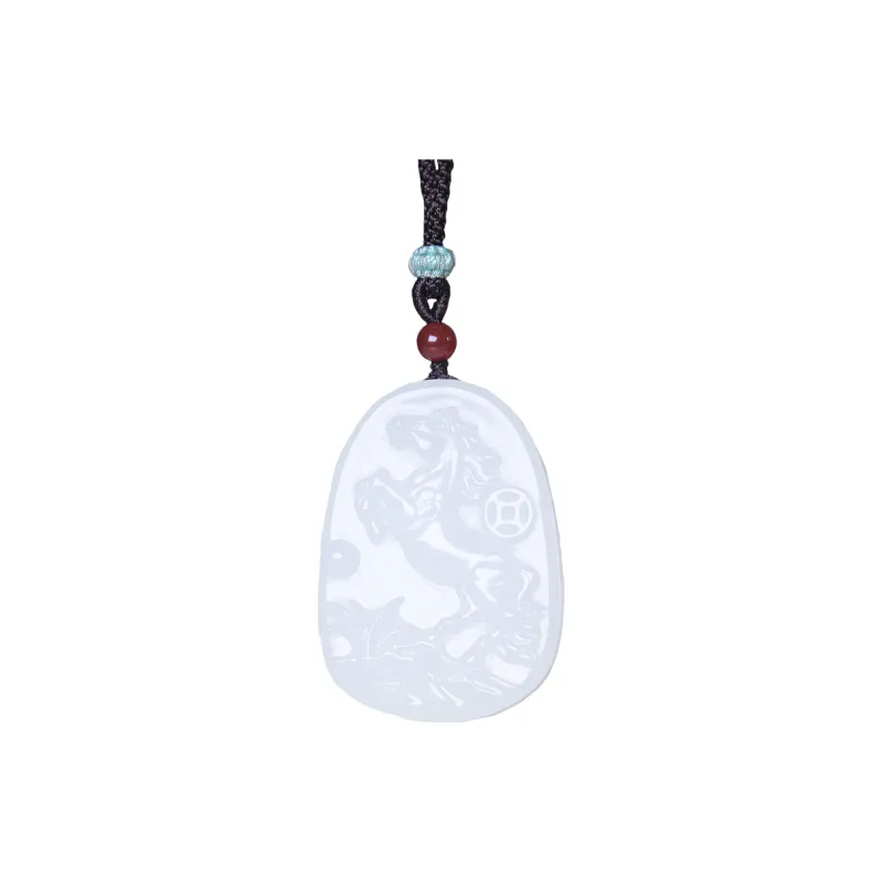 Ingenuity Hetian Jade Necklaces White Jade Unisex-0