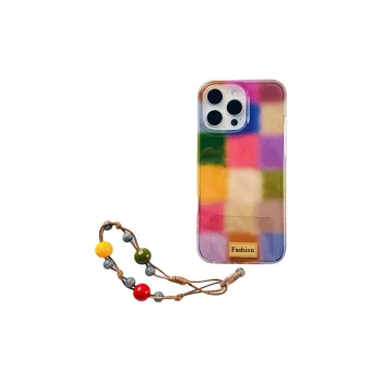 Wei Xin Acrylic Material Multicolor Plaid Colorblock Phone Cases Compatible With IPhone 16/15/14/13/Pro/Mac
