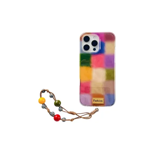 Wei Xin Acrylic Material Multicolor Plaid Colorblock Phone Cases Compatible With IPhone 16/15/14/13/Pro/Mac