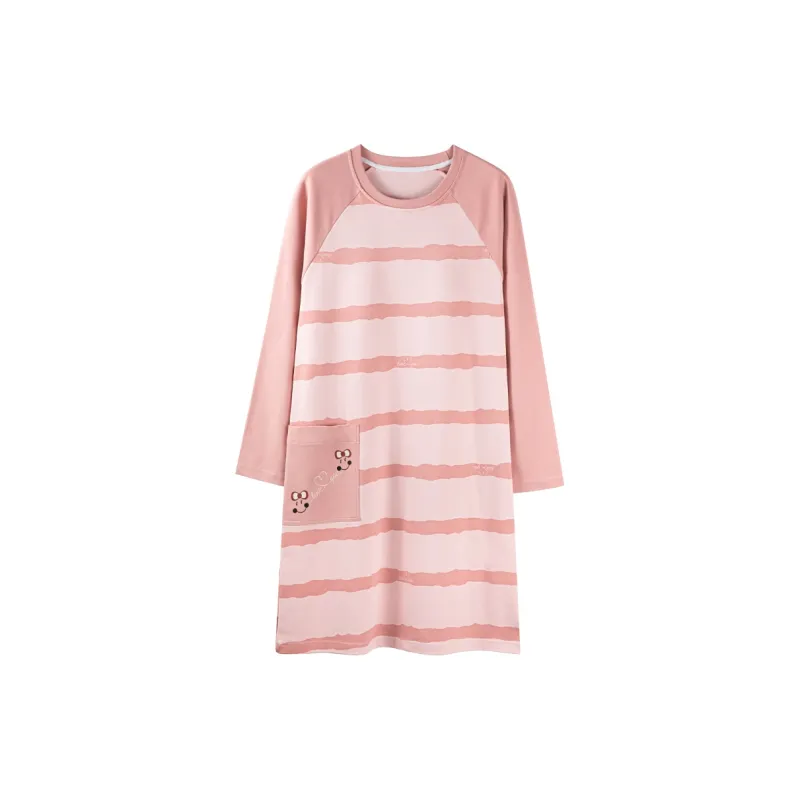 XIAFENYAN Nightgown Women's Pink-0