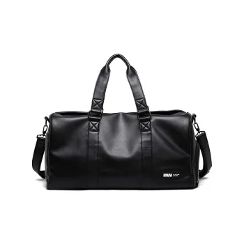 SEPTWOLVES PVC Portable Crossbody Short Trip Business Travel Bag QPL Unisex Black