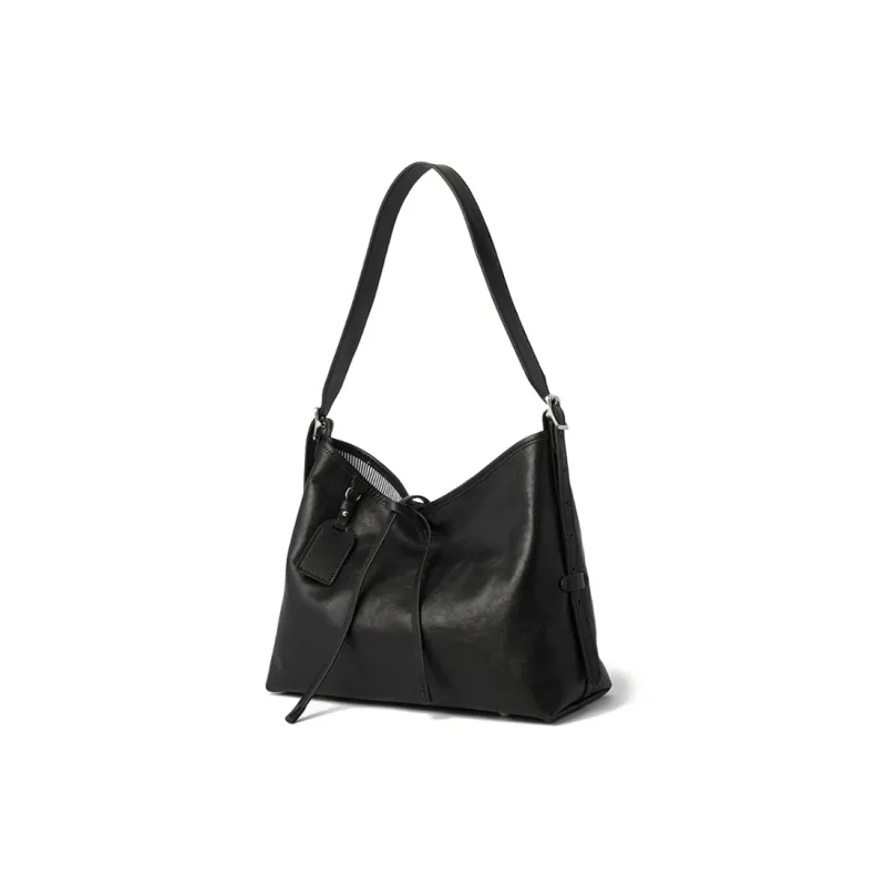 KAISER Top Grain Vegetable Tanned Cow Leather Portable Crossbody Bag Shoulder Bag Regular Women's Black/Coffee/Brown-2