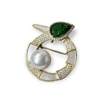 PEARL QUEEN Freshwater Pearl Brooches Unisex