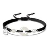 S925 Silver-Good Luck Knot Bracelet (Black)