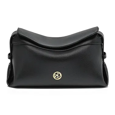 PIERPOLO Cow Leather Crossbody Bag Women's Black/Brown-1