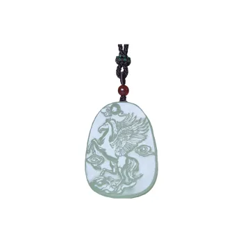 Ingenuity Hetian Jade Necklaces Pale Greenish White Jade Unisex
