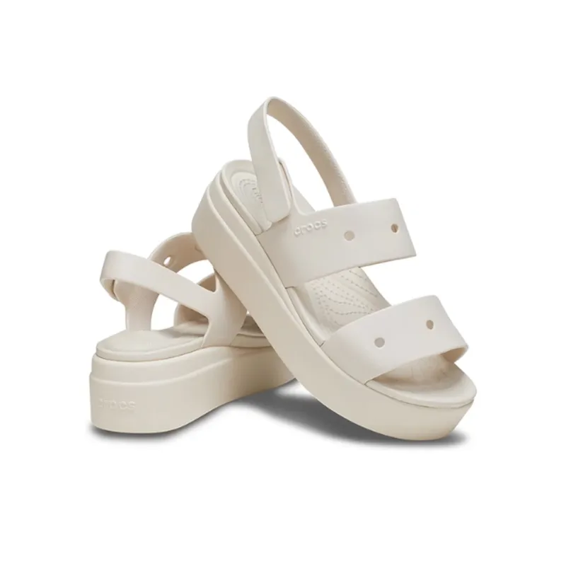Crocs Beach Sandals Women's White Gray-4