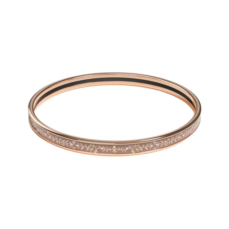 HERMES Enamel Bangles Unisex Rose Gold-1