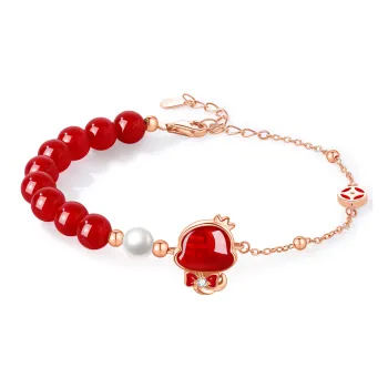 Lao Feng Xiang Hetian Jade Bracelets Green Jade Women's