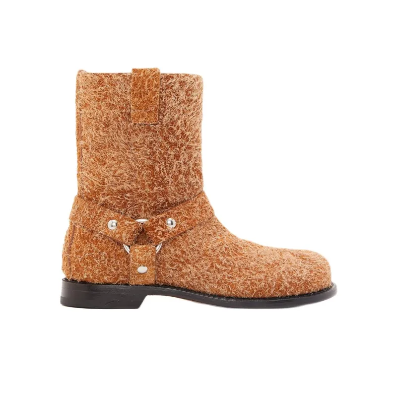 LOEWE Campo Ankle Boots 3cm Men's Tan-1