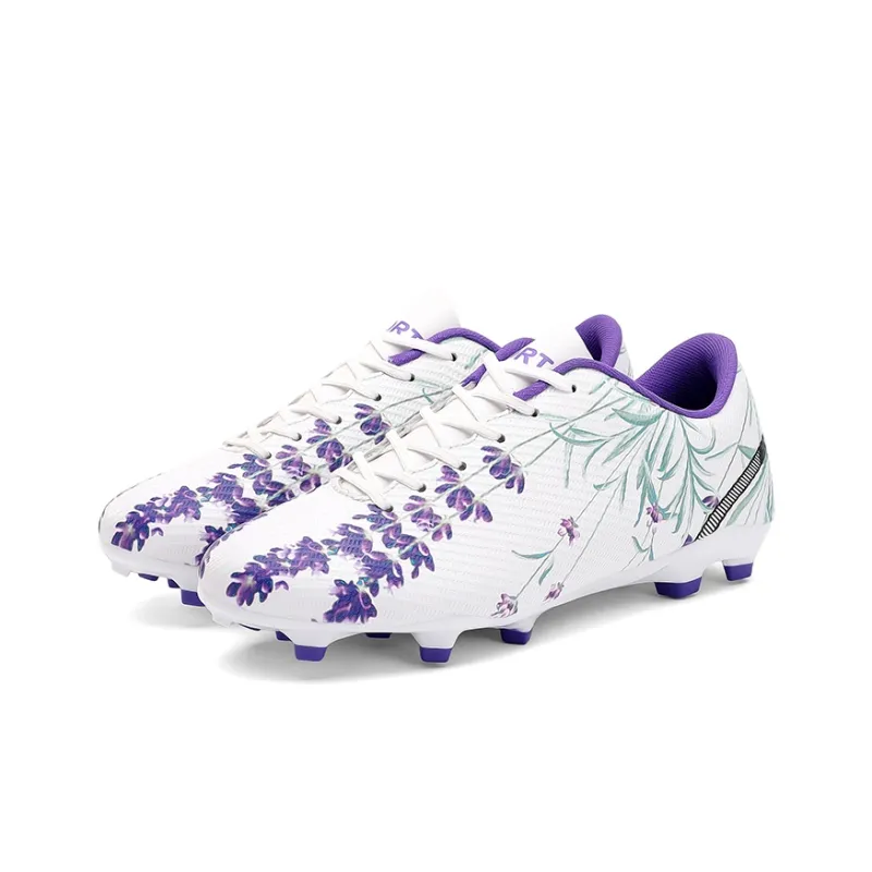 ROBINHOOD Kids' Soccer Shoes Purple Ink Painting Teenagers-1