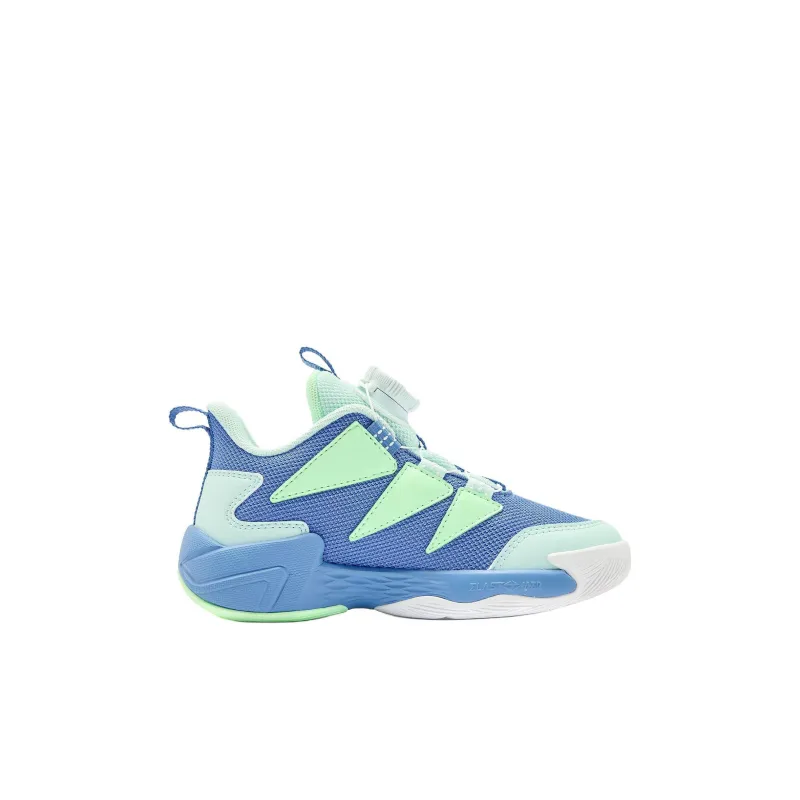QIAODAN Anti Slip Wear Resistant Low Top Children's Basketball Shoes Blue Children Aged 3 7 Years Old-1