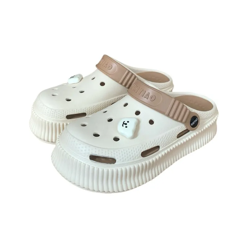 SHIGUDE Slippers Women's, White Rose Red-19