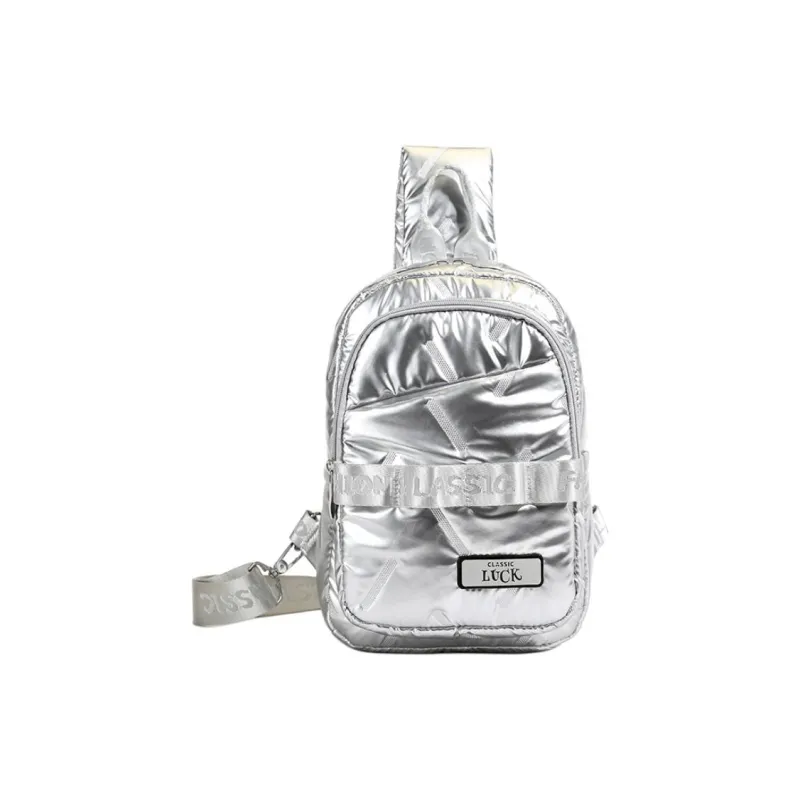 SUN ERATH&U Polyester Sling Bag Regular Unisex Silver Black-21