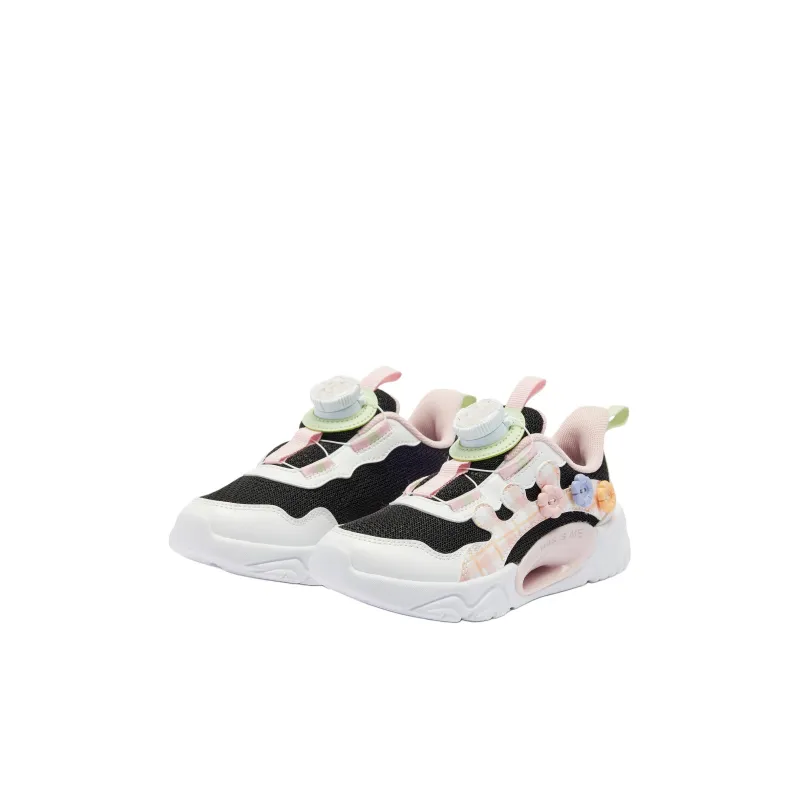 QIAODAN Anti Slip Wear Resistant Low Top Kids Lifestyle Shoes Black/Jordan White Children Aged 3 7 Years Old-2