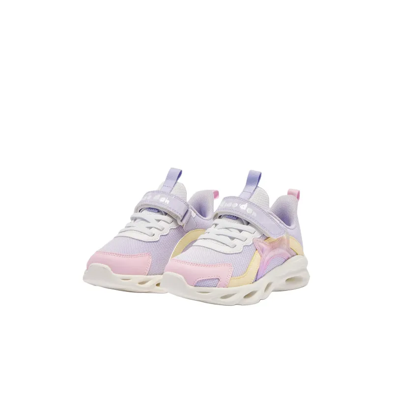 QIAODAN Anti Slip Wear Resistant Low Top Kids' Running Shoes Ice Hydrogen Purple / Jordan White Kids'-2