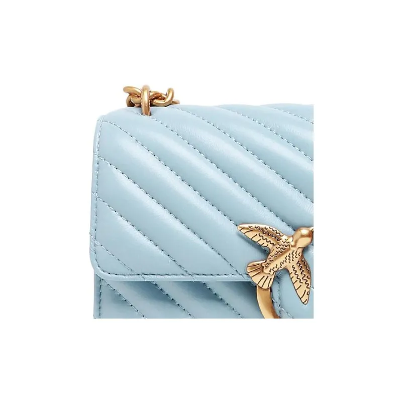 PINKO Love One Chevron Quilted Mini Crossbody Bag-3