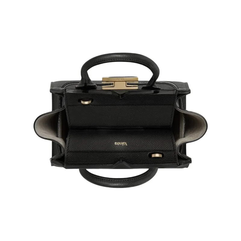 Valextra Soft Calfskin One Shoulder Handbag Micro Women's Black-3