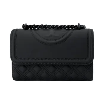 TORY BURCH Fleming PU Handbag, Crossbody Bag, Shoulder Bag Small Size Women's Black