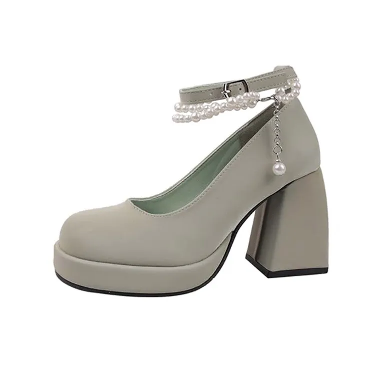 Xingdiman Chunky Heel High Heels 8cm Women's-0