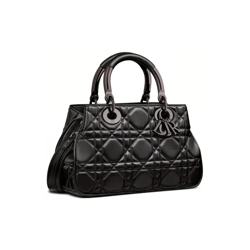 DIOR Lady Dior Calfskin Lady Dior Bag Shoulder Bag, Crossbody Bag, Handbag Medium Size Women's Black-2