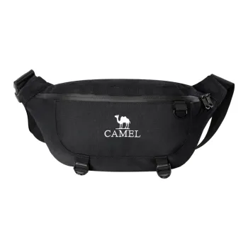 CAMEL Polyester Fanny Pack Unisex Classic Black/Saffron/Milk White