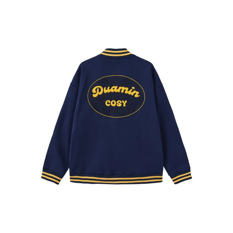 Duamin Baseball Jacket Unisex Navy Blue-1