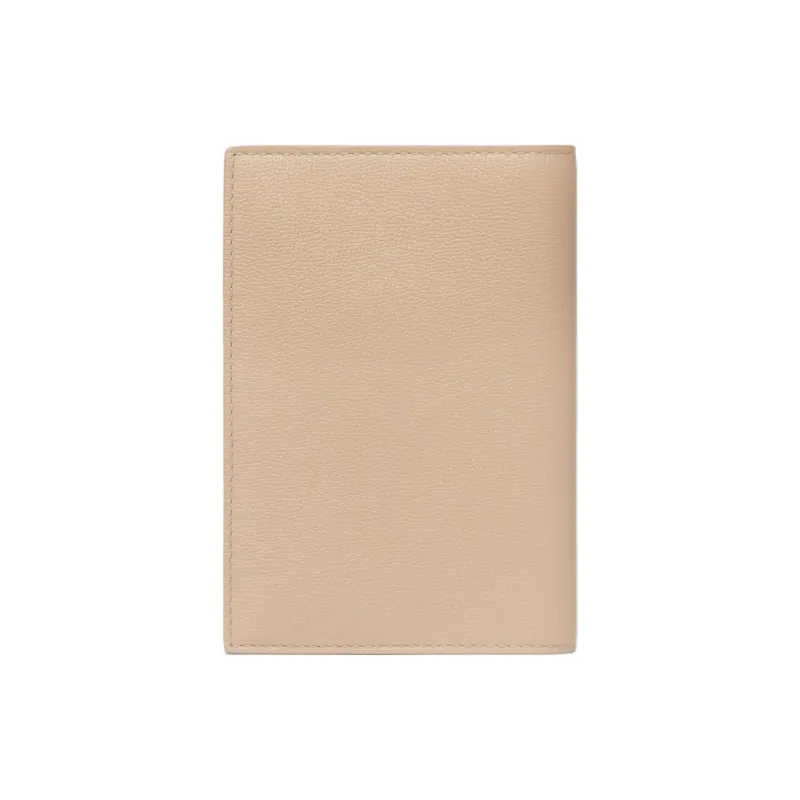 Loro Piana Calfskin Passport Holder Women's Beige Yellow-2