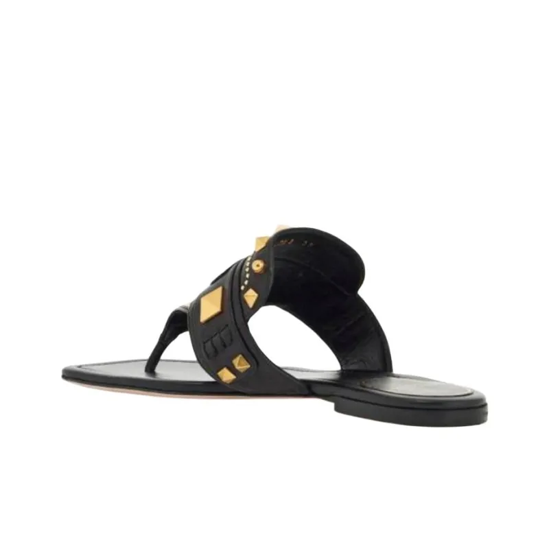 Valentino Garavani Rockstud Slip On Flip Flops-4