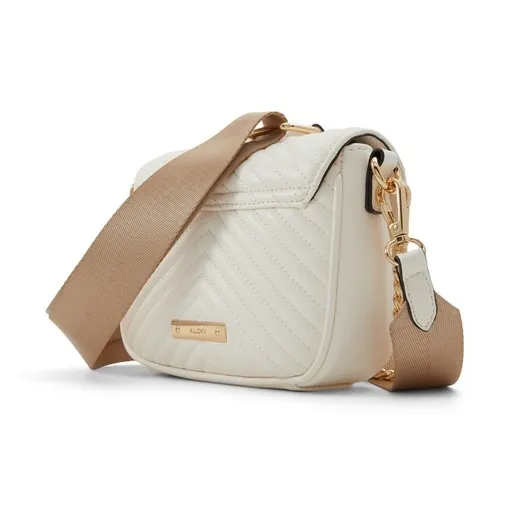 ALDO Artificial Leather Crossbody Bag Trumpets Women's Pure Black/Black Gold/Bone-7