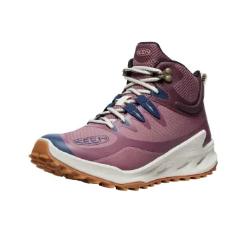 KEEN Zionic Anti Slip Wear Resistant Mid Top Hiking Shoes Women's Dark Purple White Brown