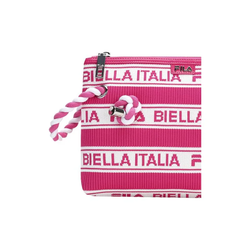 FILA Fabric Shopping Bag Clutch Regular Women's Fluorescent Vivid Red-3