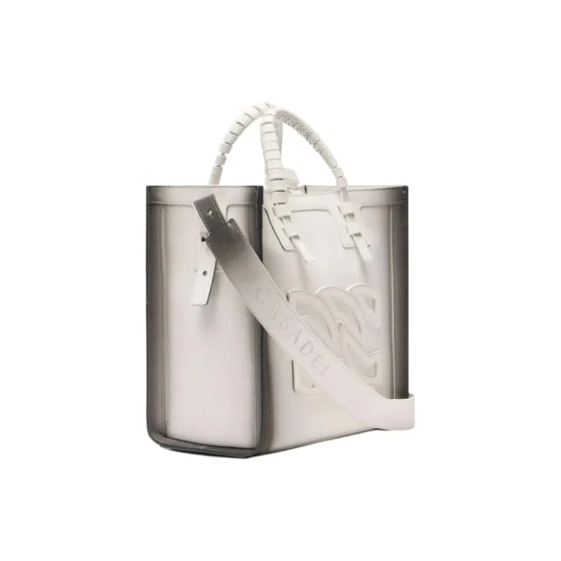 Casadei Calfskin Tote Bag, Shopping Bag, Shoulder Bag, Handbag Mini Women's White & Black-1