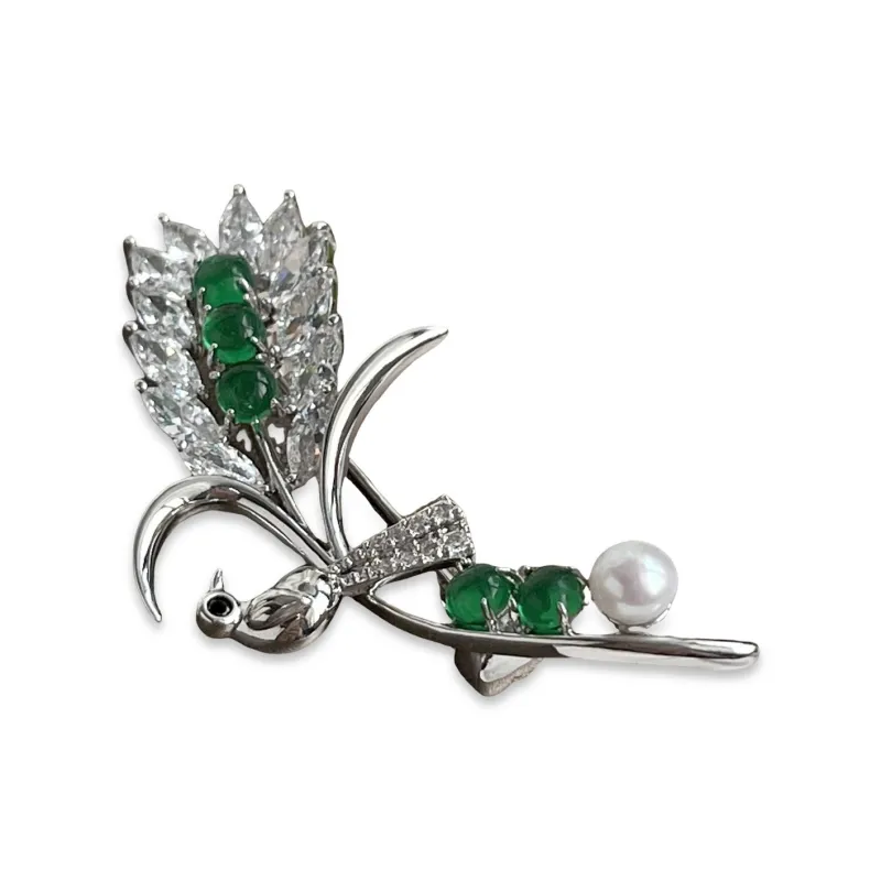 PEARL QUEEN Freshwater Pearl Brooches Unisex-0