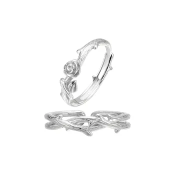 CLARKIA FLOWER 999 Fine Silver Rings Unisex