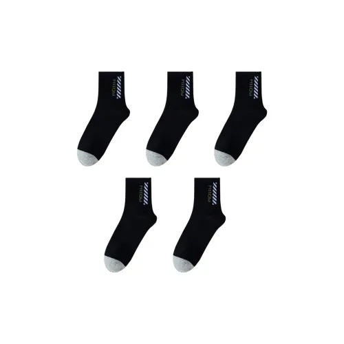 MIIOW Mid Calf Socks Men's 5 Pack