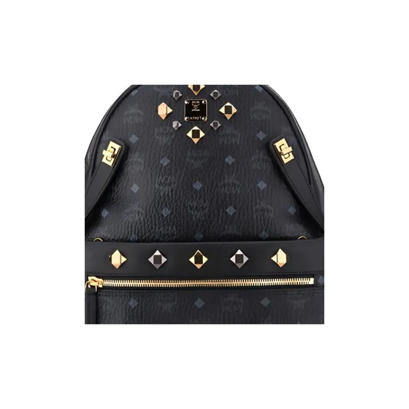 MCM Logo Print Backpack-3