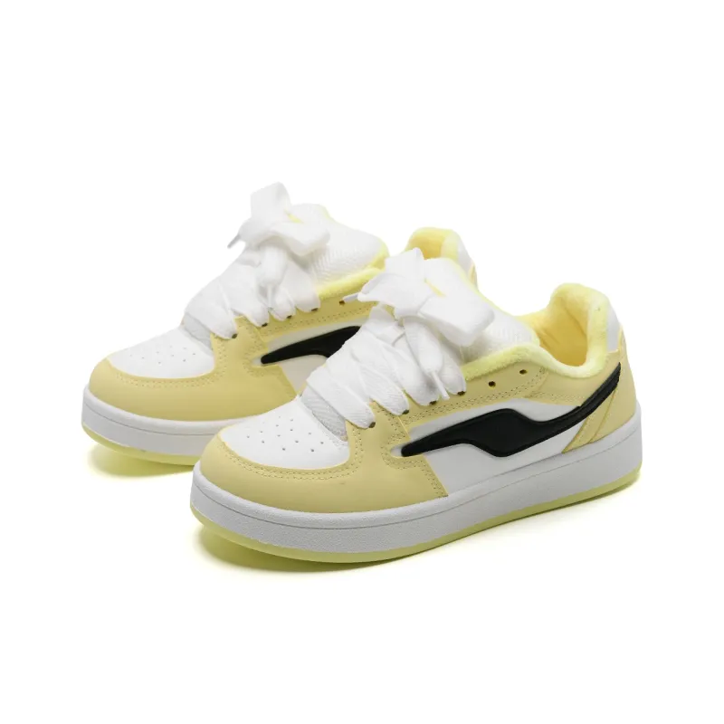 Anime Story Thermal, Slip Resistant, And Abrasion Resistant Coverage Low Top Skateboard Shoes Unisex Dynamic Yellow-2