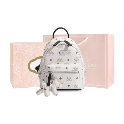 MISS GAIL Synthetic Leather Carry Backpack Large Size Women's Black White Beige Yellow Pink