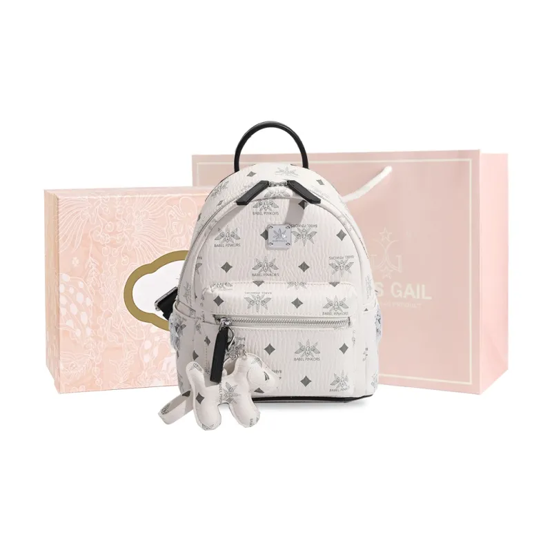 MISS GAIL Synthetic Leather Carry Backpack Tubas Women's Multicolor-0
