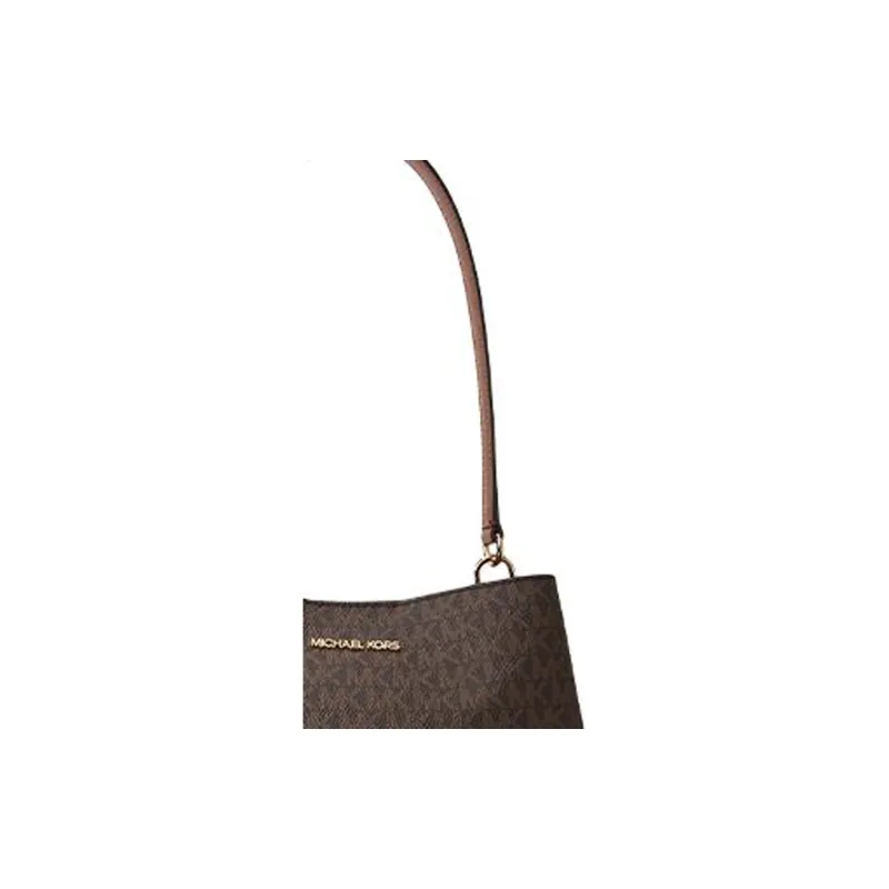 MICHAEL KORS Artificial Leather Bucket Bag Handbag Shoulder Bag Medium Size Women's Brown & Acorn Brown-3