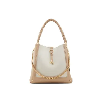 ALDO Artificial Leather Bucket Bag, Shoulder Bag Medium Size Women's Bone