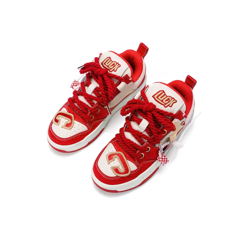LUCX Lucky Shoes Anti Slip Wear Resistant Low Top Casual Shoes Unisex-11