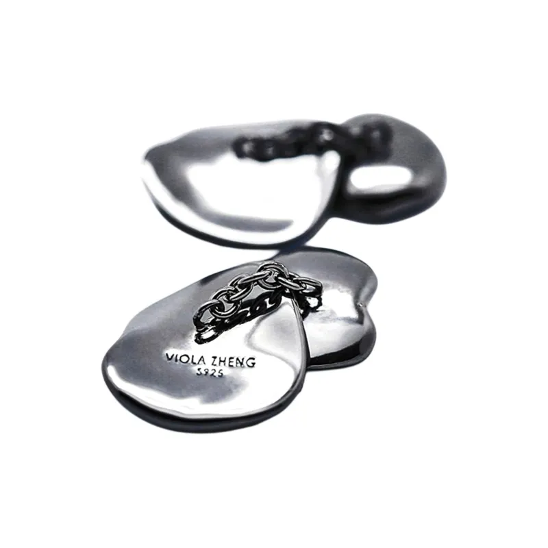 WEILAMANNI 925 Sterling Silver Cufflinks Men's Gunmetal Black-1